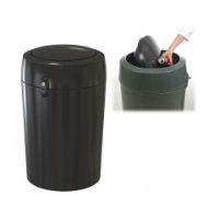 County 120L flip top bin - black