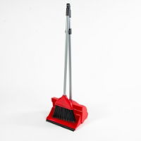 Red Long handled dustpan & brush set